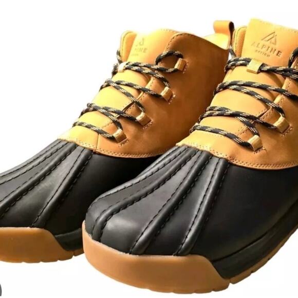 Alpine Mens Full grain leather Tan Gavin Duck Boot Size 14 AD22MCW003 - NEW - Picture 2 of 13